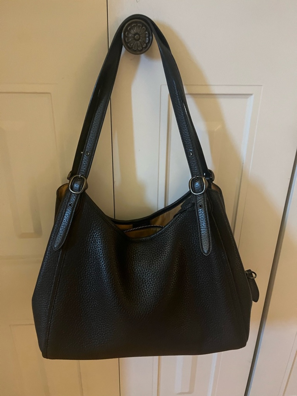 Coach Black Pebbled Leather Shoulder Hobo - Picture 2 of 8
